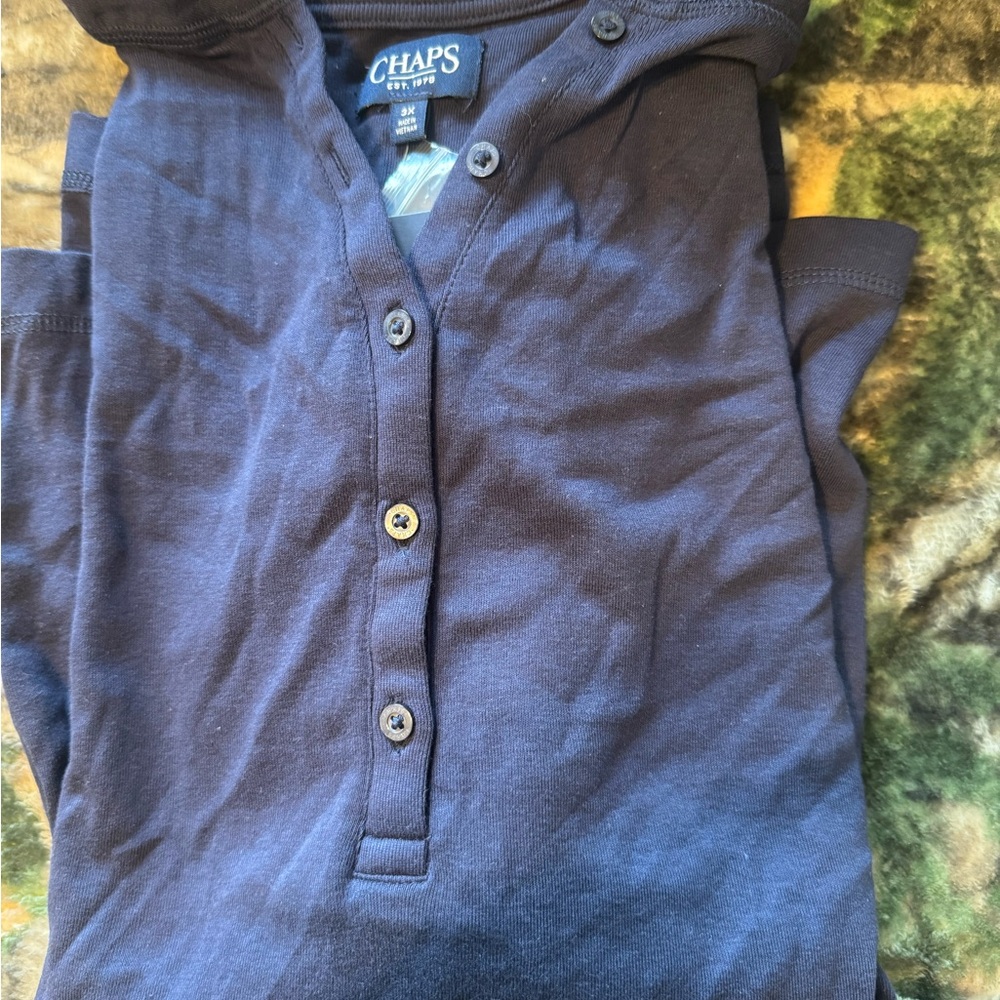 Chaps Navy Blue Henley